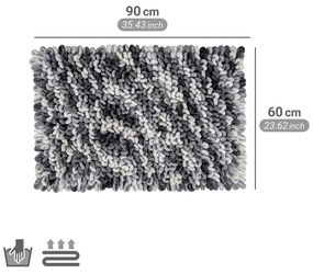 Szürkéskék textil fürdőszobai kilépő 60x90 cm Lerici – Wenko