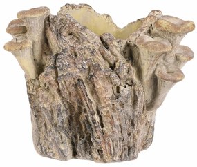 Beton burkolat - tusk with mushrooms, 19 x 17 x 16cm