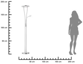 Leuchten Direkt 11778-55-LED Dimmelhető lámpa HELIA LED/16,8W/230V + 2xLED/3,8W