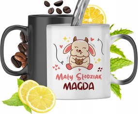 Mágikus bögre Magdának Fekete matt nyomott mintával 330ml