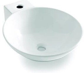 Bathco 0028 - Ráépíthető mosdó BAYONA 42x50,5 cm porcelán/fehér