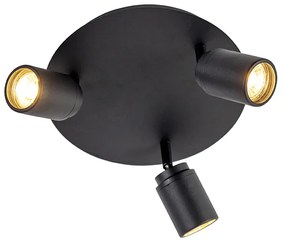 Modern fürdőszoba spotlámpa fekete 3-lámpás IP44 - Ducha