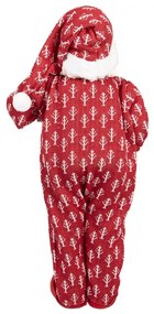 Mikulás pizsamában macival karácsonyi figura 45 cm