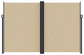 bézs behúzható oldalsó napellenző 220 x 1000 cm