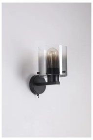 Searchlight 88912-1BK - Fali lámpa SWEDEN 1xE27/60W/230V fekete/füstszínű