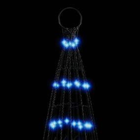 kék LED karácsonyfa zászlórúdra 1534 LED 500 cm