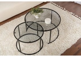 Dohányzóasztal Aurum - 80, 60 - Fekete, Grey