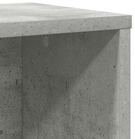 betonszürke szerelt fa könyvespolc 60x24x85 cm