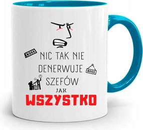 Kék Bögre A Főnöknek Semmi Sem Idegesít Annyira A fényképes nyomattal