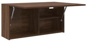 barna tölgyszínű szerelt fa fali fürdőszobaszekrény 80x25x40 cm