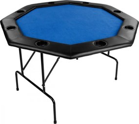 GamesPlanet® Pókerasztal MDF Kék 120 x 120 cm
