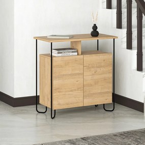 Natúr színű szekrény tölgyfa dekorral 80x80 cm Dilly – Marckeric