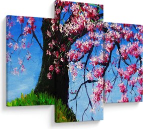 Kép festett cseresznyevirágok (90x60 cm)