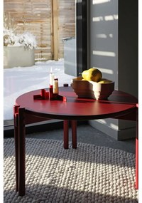 Piros borovi fenyő kerek dohányzóasztal ø 60 cm Sticks – Karup Design