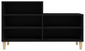 fekete szerelt fa cipősszekrény 102x36x60 cm