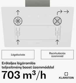Klarstein SleekAir páraelszívó | A+++ | 717 m³/h | érintésvezérlés | LED | 60 cm