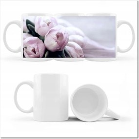 Nyomott mintás bögre Tulipánok Virágok