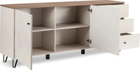 Komoda BACARDI 183 cm Kaszmir/Dąb Castello