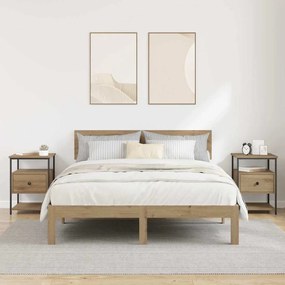Éjjeliszekrény 2 pcs kézműves tölgy 40 x 42 x 56 cm Faanyag