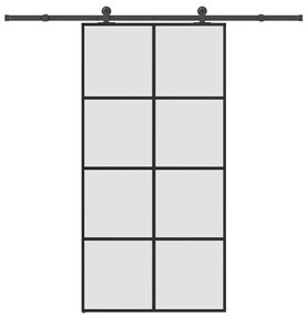 ESG üveg-alumínium tolóajtó fémszerelvény-szettel 102,5x205 cm