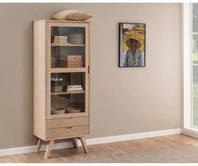 Tálalószekrény tölgyfa dekorral 72x190 cm A-Line - Actona