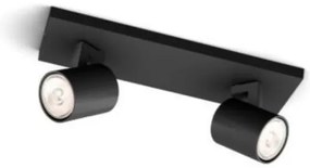 Philips - Spotlámpa RUNNER 2xGU10/20W/230V fekete