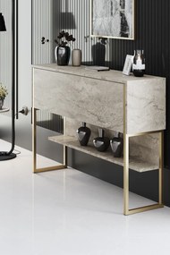 Luxe - travertin/arany komód