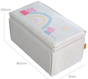 Fehér gyerek pad Peppa Pig – Roba