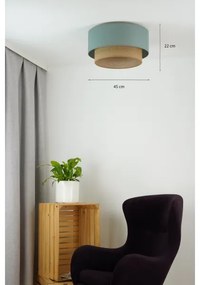 Duolla - Mennyezeti lámpa BOHO 1xE27/15W/230V átm. 45 cm zöld/barna