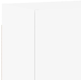 vidaXL 4 darab fehér szerelt fa fali TV-bútor