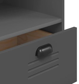 VIKEN antracitszürke szerelt fa könyvszekrény 80 x 40 x 90 cm