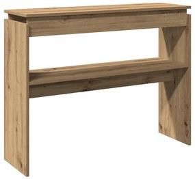 kézműves tölgy színű szerelt fa dohányzóasztal 102x30x80 cm