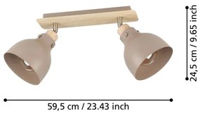 Eglo 900712 -  Spotlámpa ARRECIFE 2xE27/28W/230V