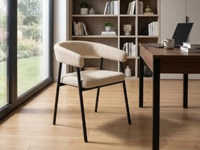 Étkezőszék KATANA fekete lábakkal, bézs