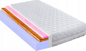 130x170 Hr kókuszmatrac allergiásoknak, keményített, 10 cm vastag, megerősített habszivacs