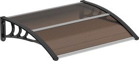 Outsunny Ajtó Napernyő Elülső Ajtó Napernyő 120 x 75 cm Lapos Ajtó Napernyő Polikarbonát Borítás | Aosom
