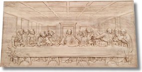 Vászonkép fából Felakasztható fa dombormű Utolsó vacsora 40