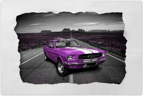 Poszter 60x40 Lila Ford Mustang