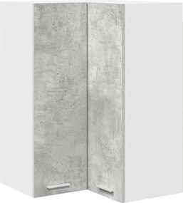 vidaXL Függő szekrény Beton szürke és fehér 57 x 57 x 80 cm Faanyag