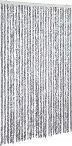 vidaXL fehér és szürke zsenília rovarfüggöny 118 x 220 cm