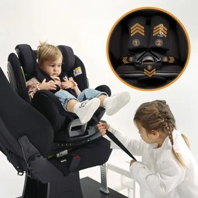 Lionelo -Forgatható autósülés alappal ANTOON PLUS i-Size 40-105 cm Fekete ónix