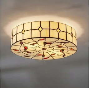 Brilagi - Tiffany vitrázs mennyezeti lámpa FOLIA 3xE27/60W/230V átm. 40 cm