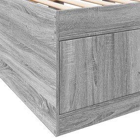 szürke sonoma kanapéágy fiókkal matrac nélkül 100x200 cm