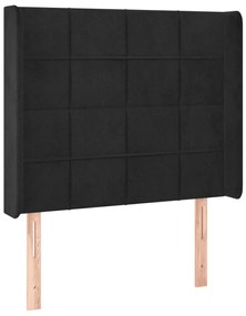 fekete bársony LED-es fejtámla 103x16x118/128 cm
