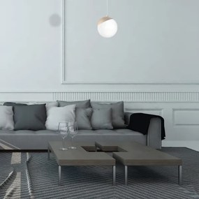 Csillár zsinóron SFERA WOOD 1xE14/40W/230V fehér