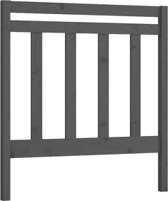 vidaXL szürke tömör fenyőfa ágyfejtámla 96 x 4 x 100 cm