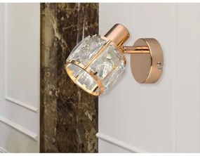Fali spotlámpa DUBAI 1xE14/40W/230V Rózsaarany