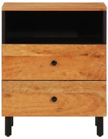 Tömör akácfa és szerelt fa éjjeliszekrény 50 x 33 x 60 cm