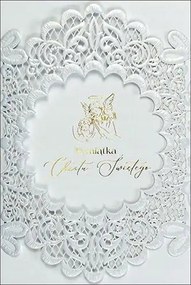 Keresztelői bérlet Áttört fehér (angyalka)