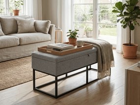 Pad tárolóval TAURO 112x48 cm, szürke